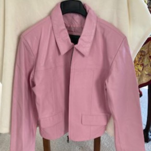Serrano Pink Leather Jacket - Picture 1 of 3